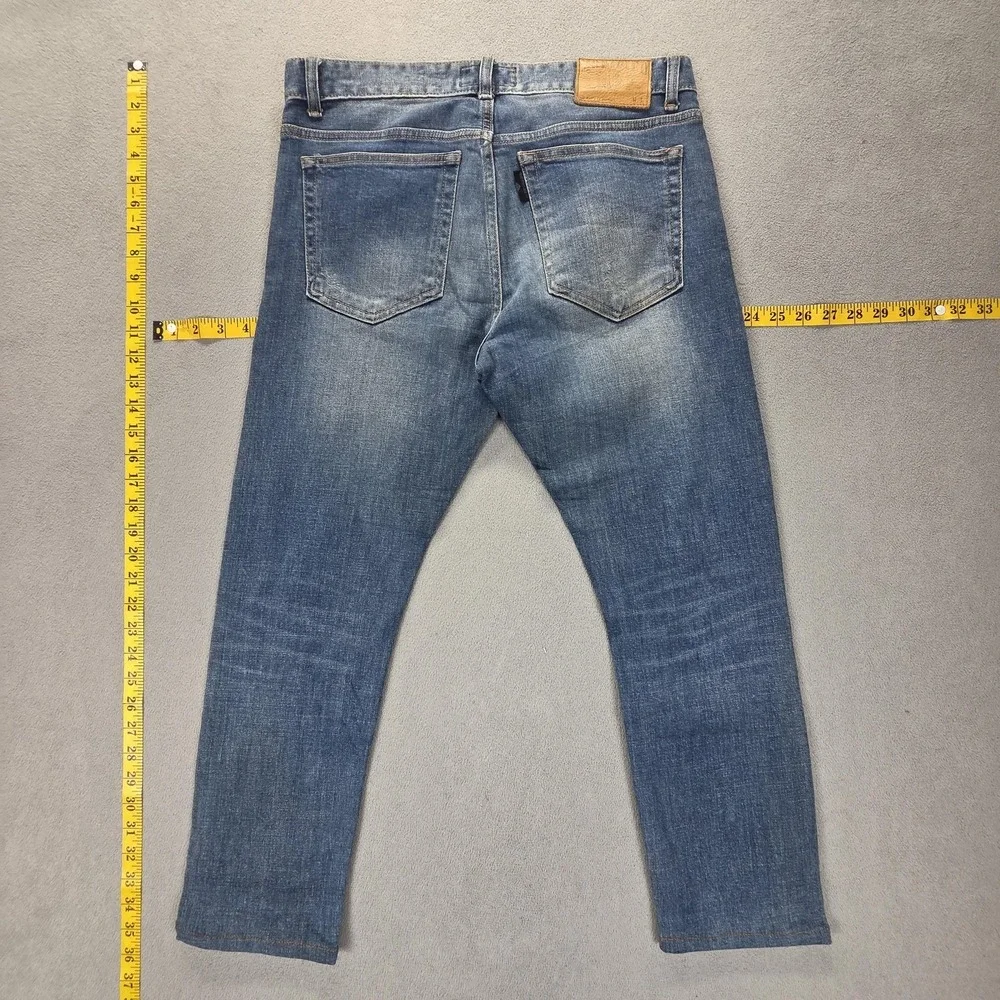 Modified‎ Jeans Mens Blue Selvedge Thrashed Whiskers Honeycomb Fits 30x25